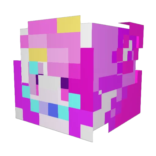 TetrisWolf Minecraft avatar head, 3D render