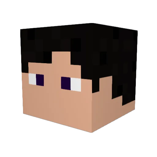 TetsuTS Minecraft avatar head, 3D render