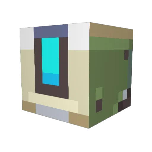 Tetsujindesu Minecraft avatar head, 3D render