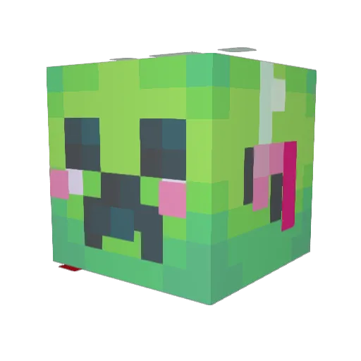 Tetsutetsuu Minecraft avatar head, 3D render