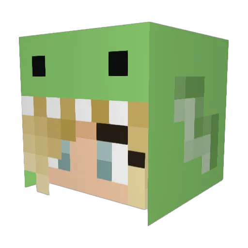 Tetsuwan74 Minecraft avatar head, 3D render