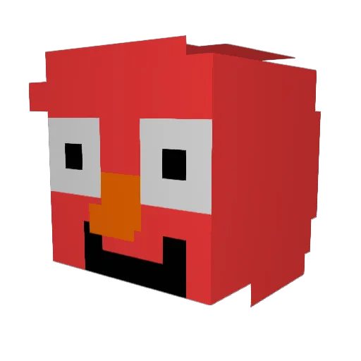 TettiC Minecraft avatar head, 3D render
