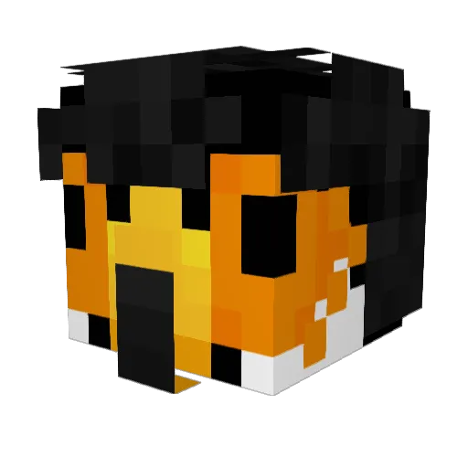Teucano Minecraft avatar head, 3D render