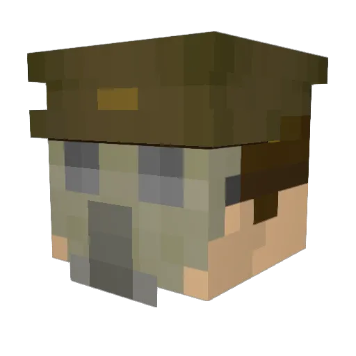 Teufelsgamer Minecraft avatar head, 3D render