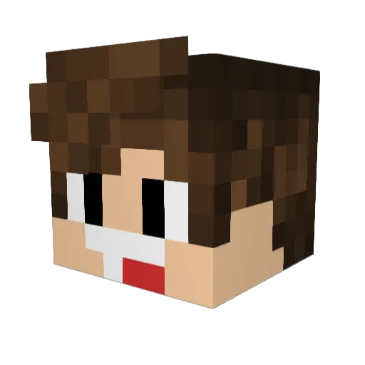 Teufs Minecraft avatar head, 3D render