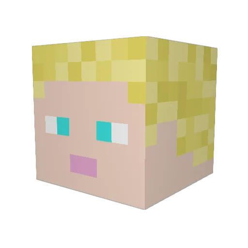 Teufun4145 Minecraft avatar head, 3D render