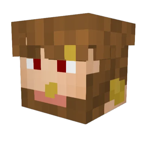TeunHBV2 Minecraft avatar head, 3D render