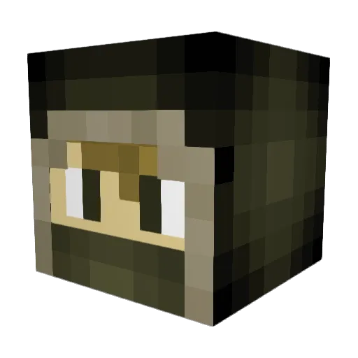 TeutoBuilder Minecraft avatar head, 3D render