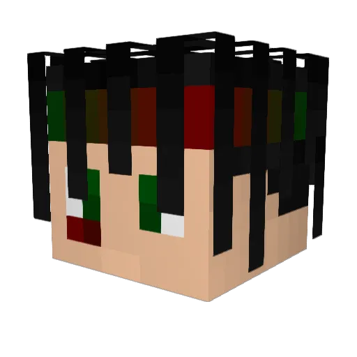TeuzChave Minecraft avatar head, 3D render