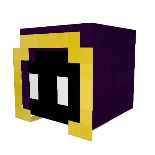 Tev1468 Minecraft avatar head, 3D render