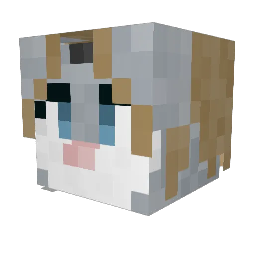 Tevayra Minecraft avatar head, 3D render