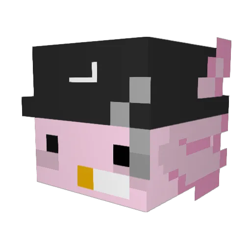 Tevex_06 Minecraft avatar head, 3D render