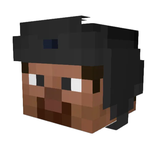 Tevez Minecraft avatar head, 3D render