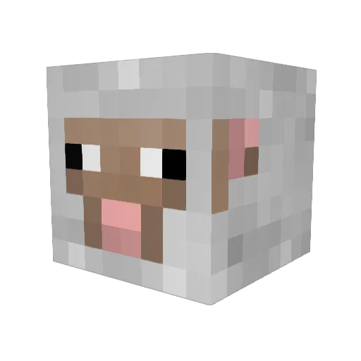 TeviTorres Minecraft avatar head, 3D render