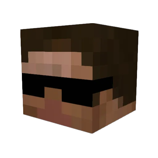 Tevin Minecraft avatar head, 3D render