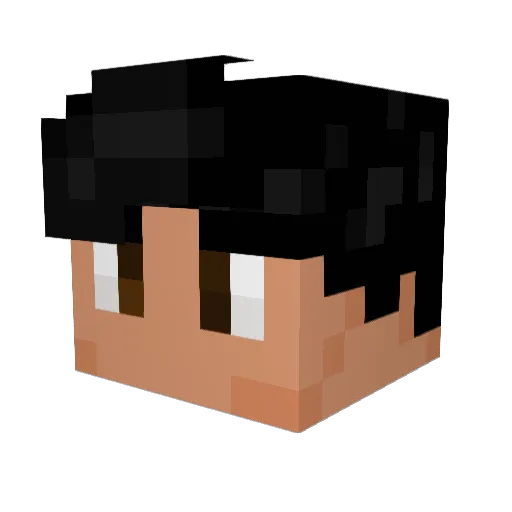 TevoMunch Minecraft avatar head, 3D render