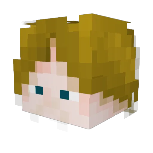 Tevohh Minecraft avatar head, 3D render