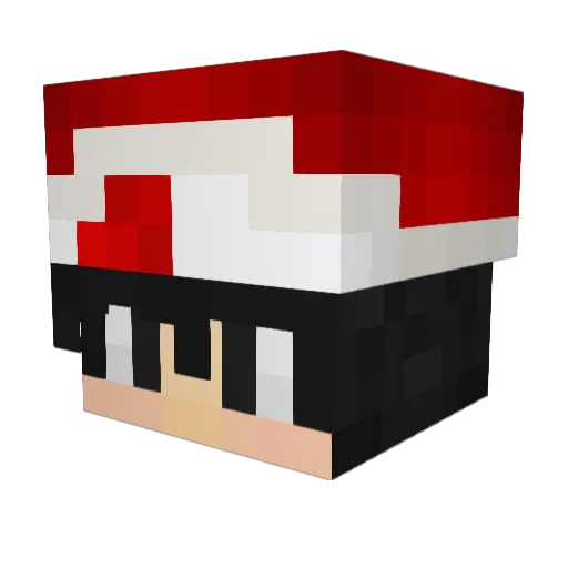 Tevoki Minecraft avatar head, 3D render