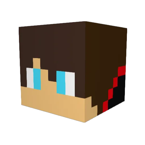 Tevoly Minecraft avatar head, 3D render