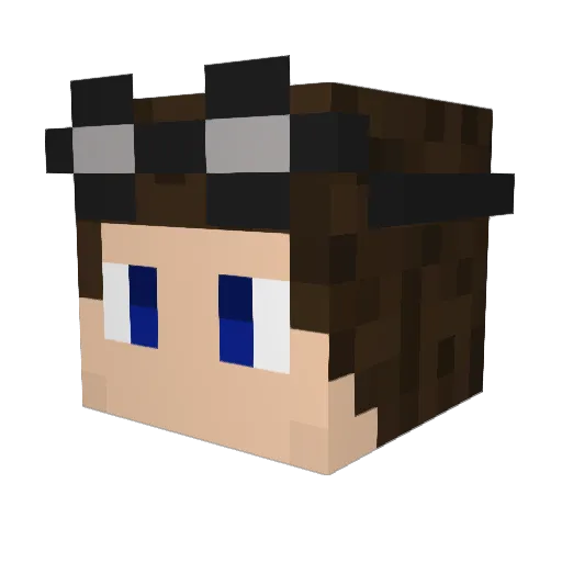 Tewdric Minecraft avatar head, 3D render