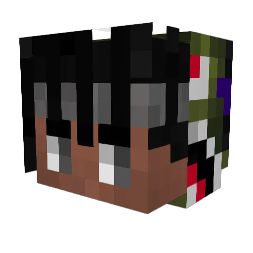 Teweh Minecraft avatar head, 3D render