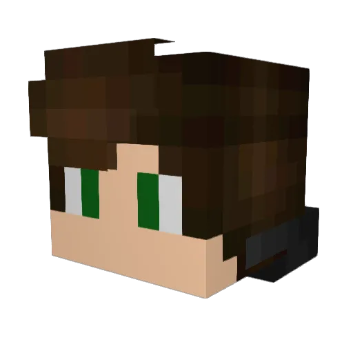 TewloK Minecraft avatar head, 3D render
