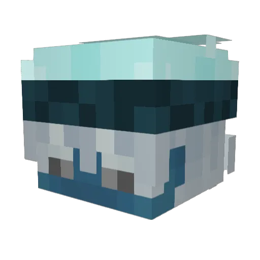 Tewuo Minecraft avatar head, 3D render