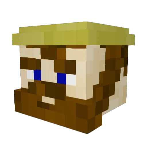Tex0ma Minecraft avatar head, 3D render