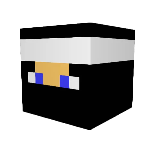 Tex2001 Minecraft avatar head, 3D render