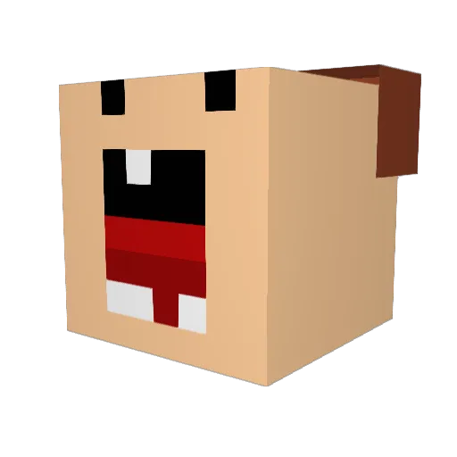 Tex786 Minecraft avatar head, 3D render
