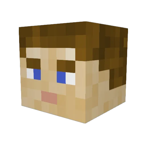 TexFinley Minecraft avatar head, 3D render