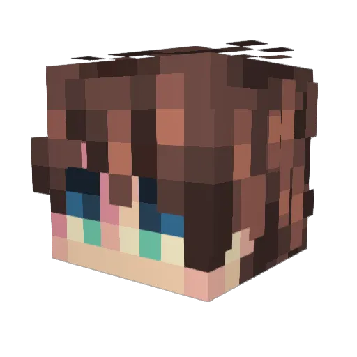 TexMorgan Minecraft avatar head, 3D render