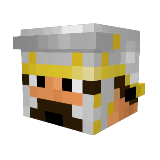 Tex_ Minecraft avatar head, 3D render