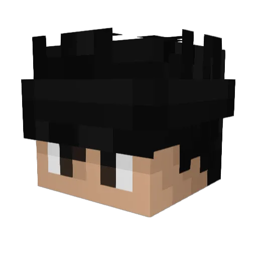 Texaan Minecraft avatar head, 3D render
