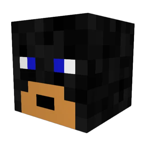 Texaga Minecraft avatar head, 3D render