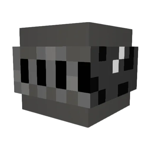TexasSenate Minecraft avatar head, 3D render
