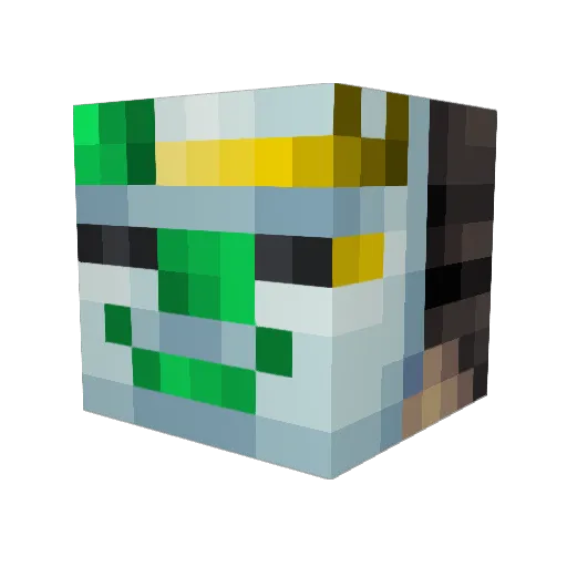 TexasYoshi Minecraft avatar head, 3D render