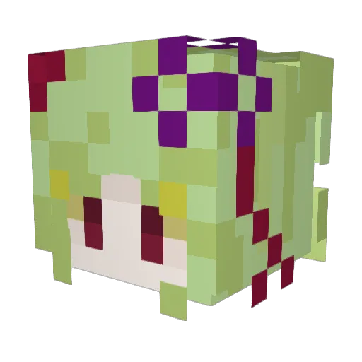 Texassy_Rachel Minecraft avatar head, 3D render