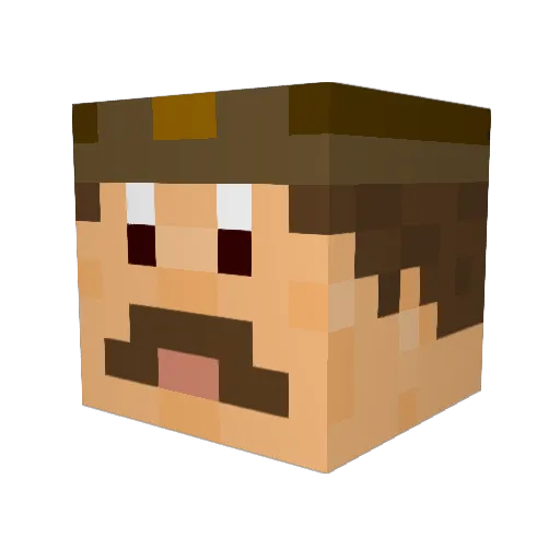 Texcalibur Minecraft avatar head, 3D render
