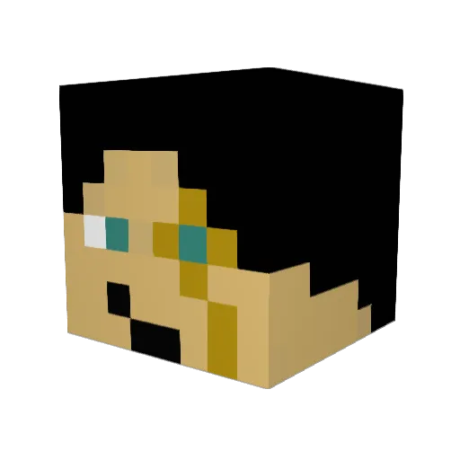 Texernot Minecraft avatar head, 3D render