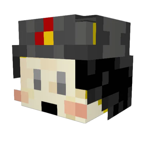 Texhol Minecraft avatar head, 3D render
