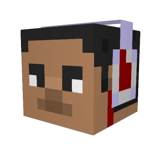 TexicanMenace57 Minecraft avatar head, 3D render