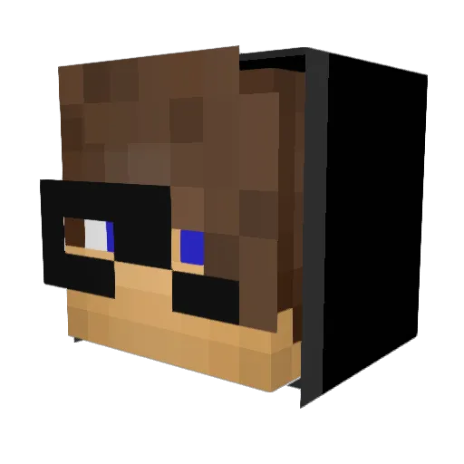 Texioh Minecraft avatar head, 3D render