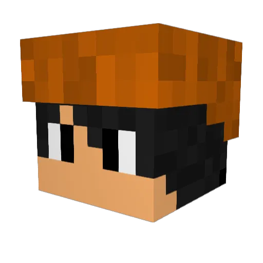 Texlla Minecraft avatar head, 3D render