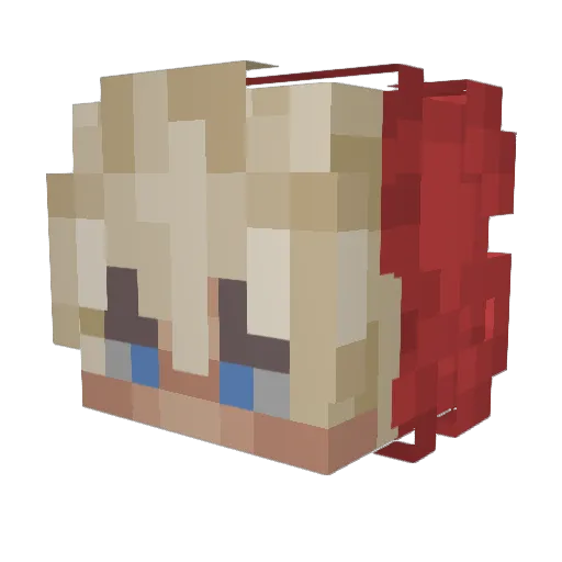 TexnJet Minecraft avatar head, 3D render