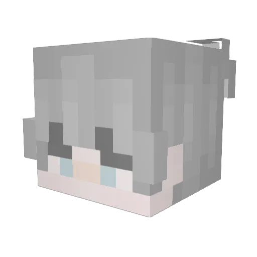 TextChat Minecraft avatar head, 3D render