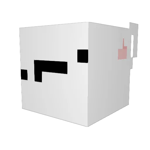 TextDocument Minecraft avatar head, 3D render