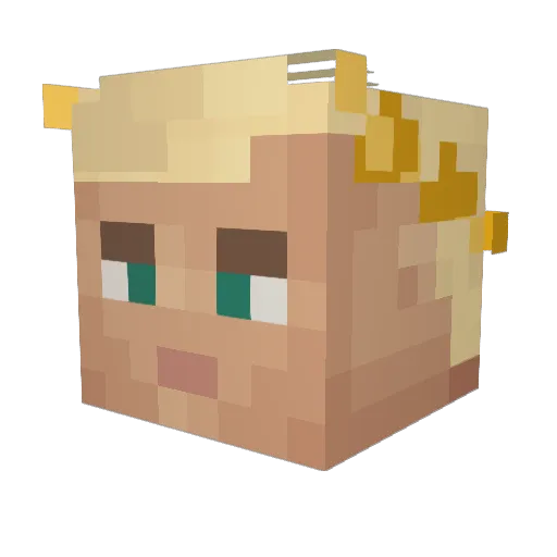 Textona Minecraft avatar head, 3D render