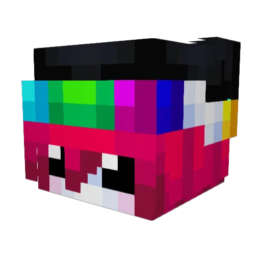Textop Minecraft avatar head, 3D render
