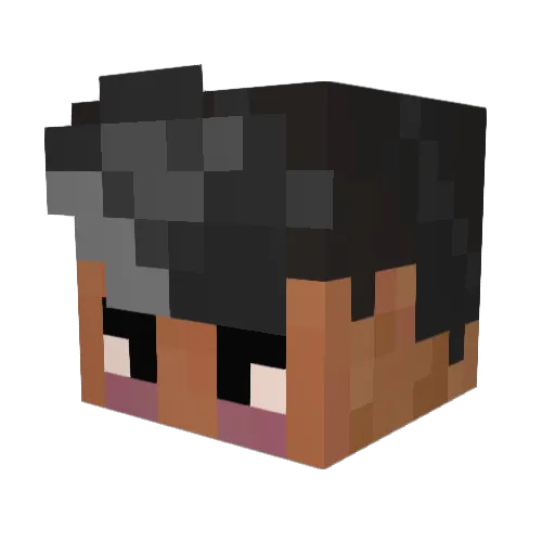 TextorMouse Minecraft avatar head, 3D render